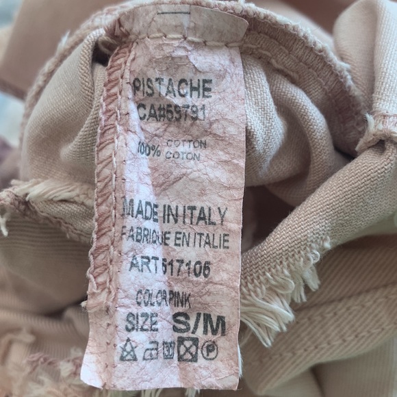 Pistache Light pink Distressed Jean Jacket - Picture 8 of 8
